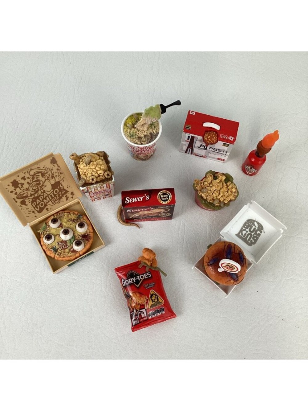 Zuru Surprise Mega Gross Minis Fast Food Parody Product Replica McMaggots Bugs